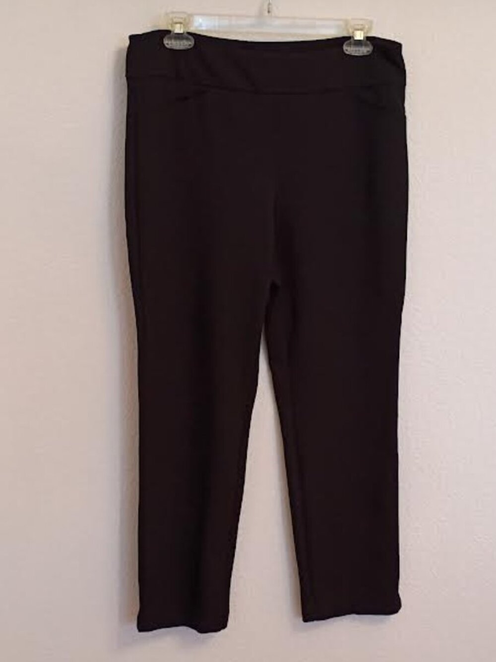 CHARTER CLUB CAMBRIDGE SLIM WOMEN'S PANTS BLACK STRETCH SIZE 12P